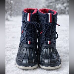 Tommy Hilfiger Kids' Navy and Red Rain Boots